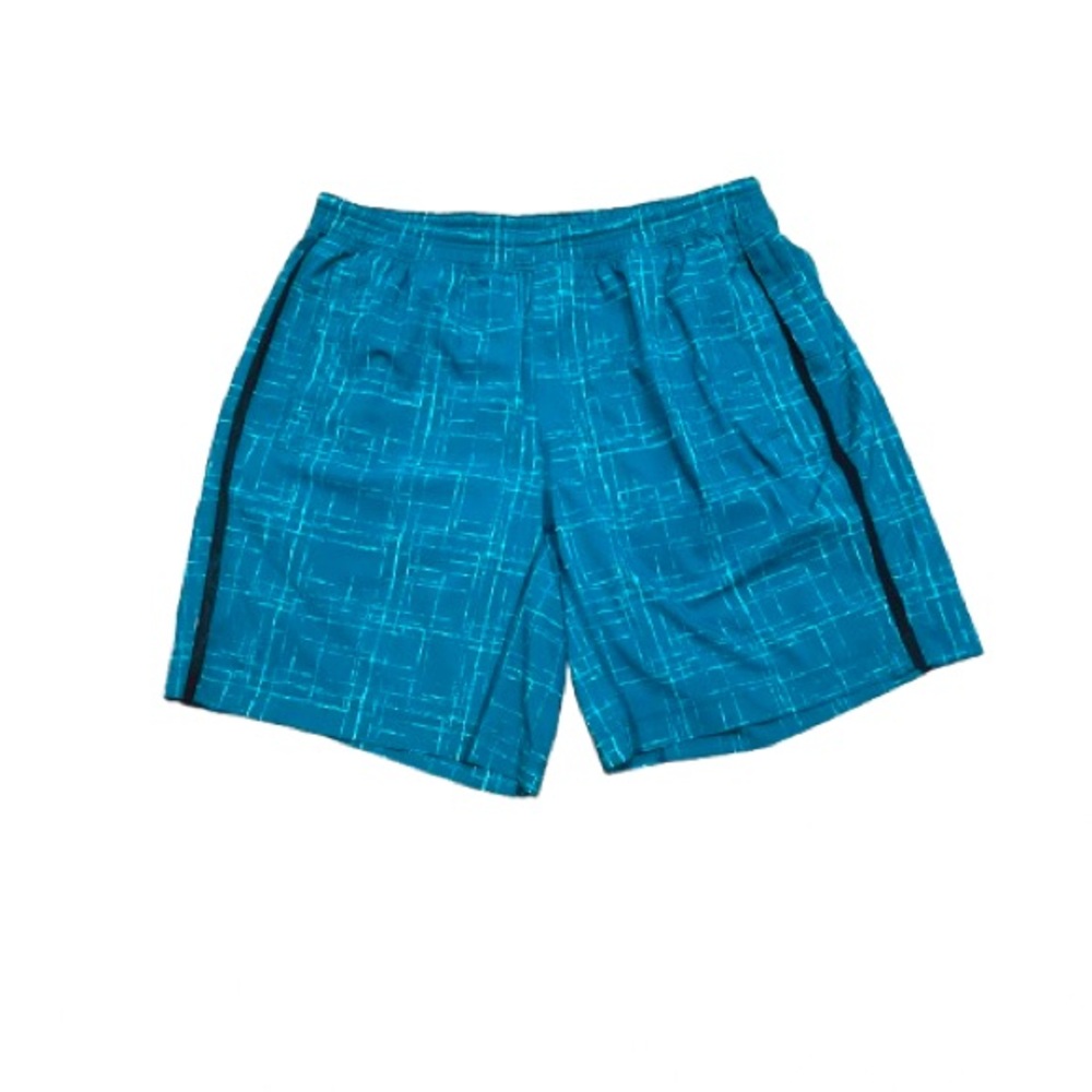 Lululemon Men’s Pace Breaker Lined Athletic Shorts
Size XXL Teal Geometric